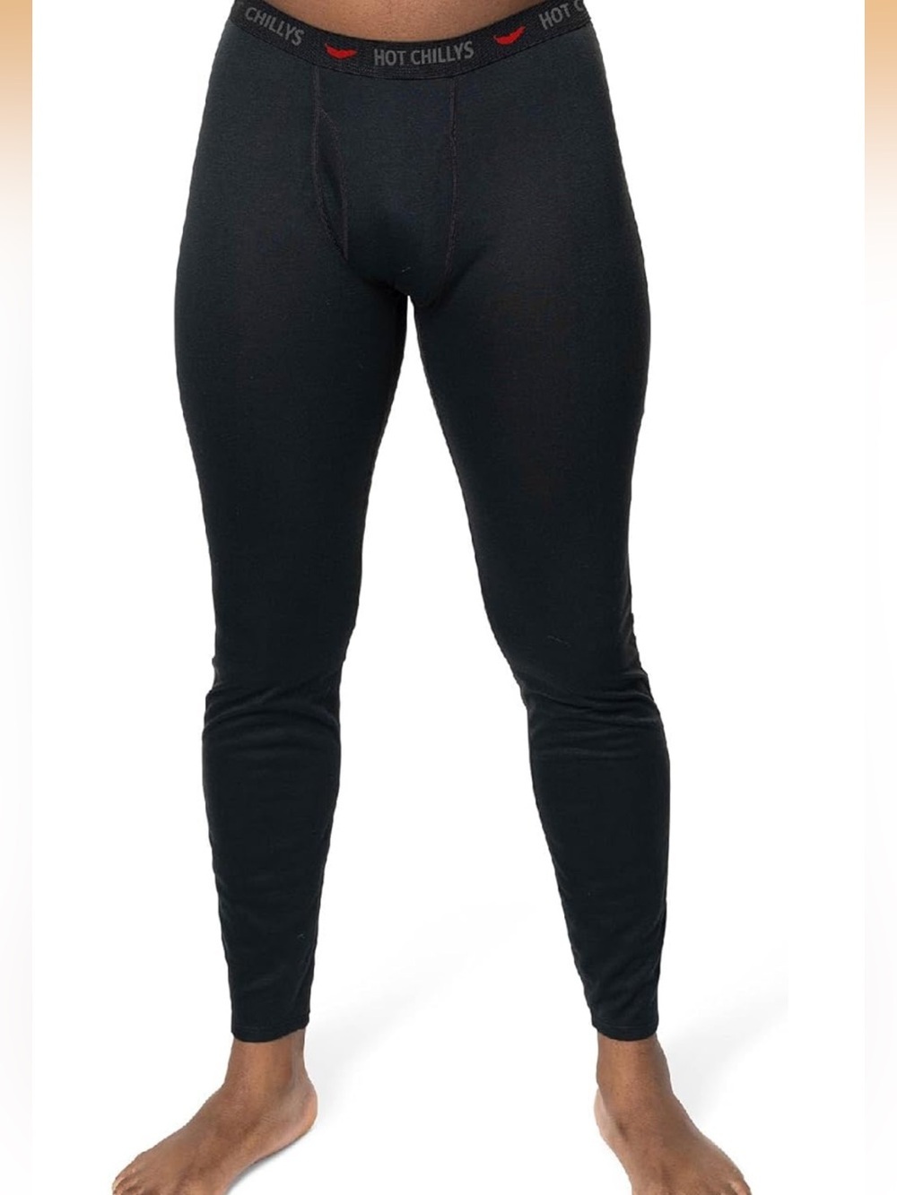 Hot Chillys Men Skins Bottom, Color: Black, Size: L 1464/bb7-1